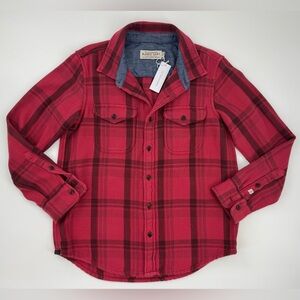 Outerknown The Blanket Shirt Red Plaid Outdoor Size Small NWT